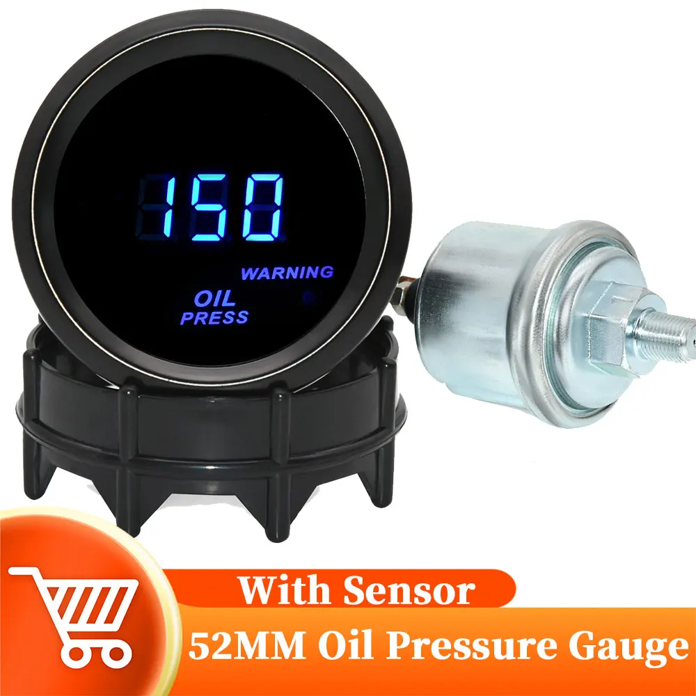 52mmUniversalOilPressureGaugeWith18NPTOilPressureSensor0