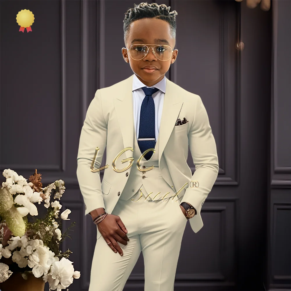 Boys suit 3 piece suit (jacket pants vest) wedding dress children formal party 2-16 years old jacket children