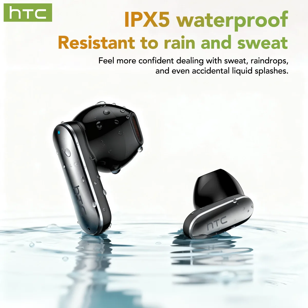 Auricolari Wireless In-Ear HTC NE48 con Qualità Audio Surround, Vestibilità Confortevole, Cuffie Sportive Bluetooth per Android iOS Laptop - Image 2