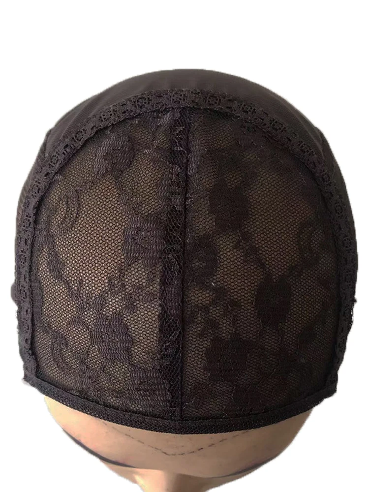 Brown Mechanism Wig Cap For Making Wigs With Adjustable Strap On The Back Weaving Cap Machine Made And Good Quality Material 5