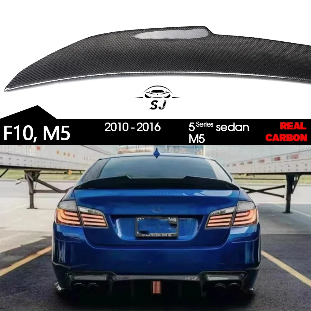3*3 3K Углеродное волокно Highkick задний спойлер багажника для BMW 5 серии F10 Седан 4 двери 2010 - 2016 520i 523i 528i 530i 535i 550i M5