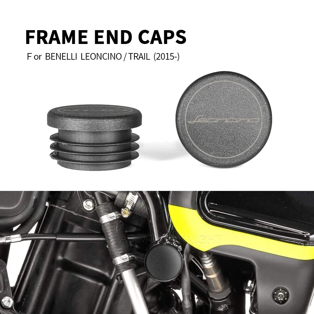 Per Benelli Leoncino Trail 500 2015-Accessori Moto Frame End Caps Frame Hole Cover Caps Plug Decorativo
