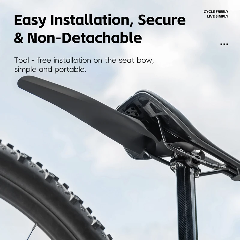 WEST BIKING MTB Bicycle Fender 2pcs Portable Mountain Bike Fenders Dustproof Cycling Mudguard Splash Guard Bike Accessories