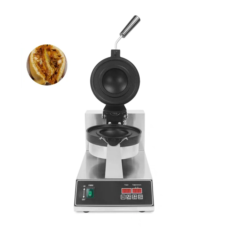 

Commercial Rotary UFO Burger Machine Ice Cream Hamburg Maker Gelato Panini Press Machine Waffle Maker