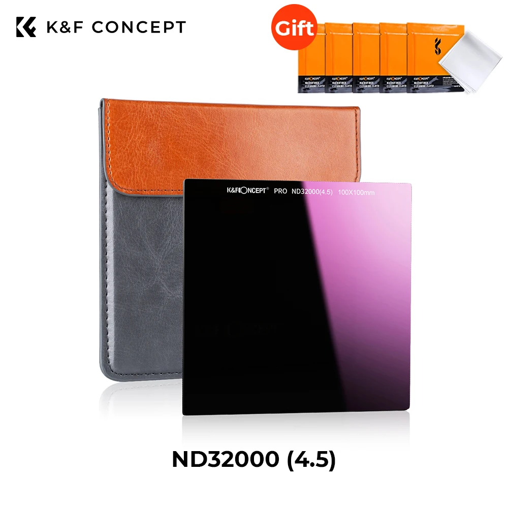

K&F Concept Square ND32000 (15 Stop) Neutral Density Filter 100x100*2mm 28 Multi-Coating Glass Waterproof
