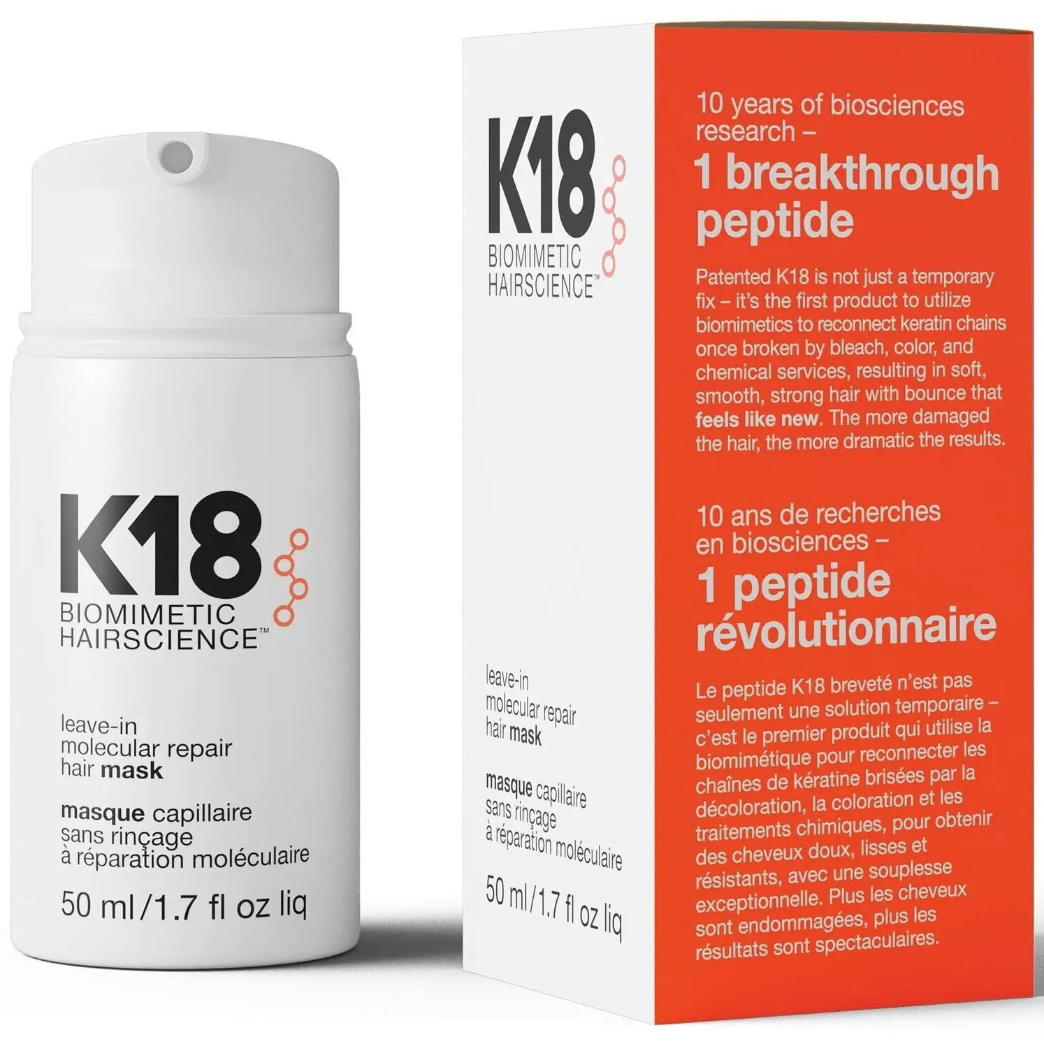 K18 Leave-In Molecular Repair Hair Mask Damage Restore Soft hair Deep Repair Keratin & Scalp Treatment Hair Care Condition hair growth serum,hair care oil,hair growth cream