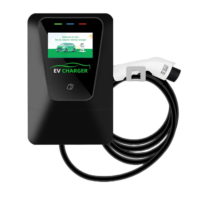 Tary Screen Ac Ev Charger 32A Type2 Wallbox 7Kw 22Kw Rfid Wifi + App Bilanciamento Del Carico Smart App Stazione Di Ricarica Ev Con Presa