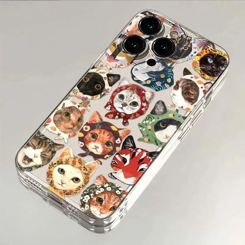 Vibrant Cat-Themed Phone Case