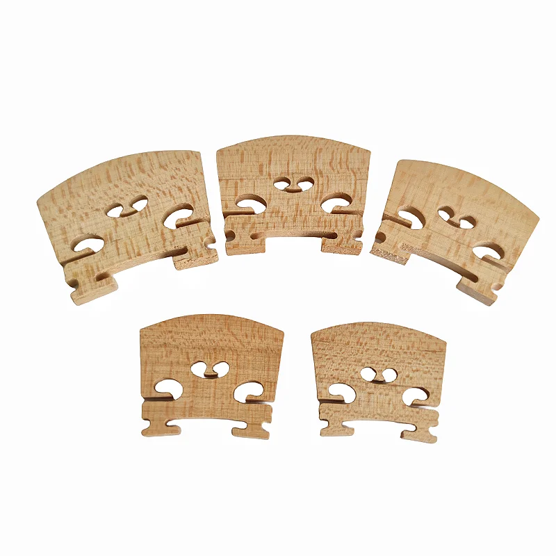 Violin Bridges maple wood 4/4 3/4 1/2 1/4 1/8 size violin parts 20pcs violin bridges