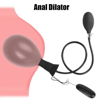 10 Modes Vibrator Anal Plug Female Masturbator 2 In 1 Inflatable Vagina Expander Butt Dilator Sex Toys For Women Men 4