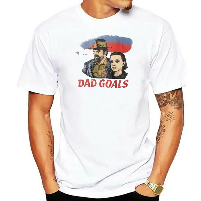 thumbnail image 1 of Camiseta para hombre del programa de televisión Stranger Tee Things Dad Goals Chief Hopper Eleven, 1 of 4