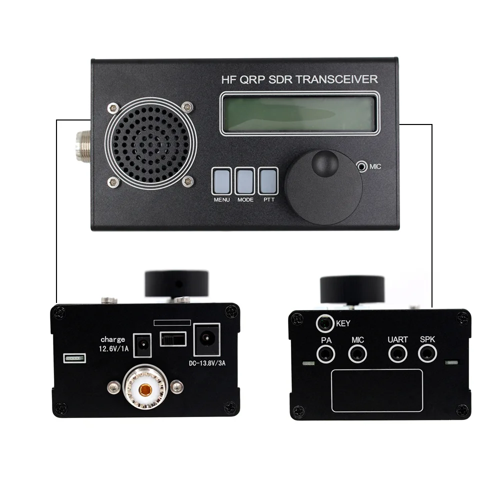 トランシーバー HF SDR QRP TRANSCEIVER USDX-SDR,qrp,qcx-ssbからssb, 3バンド,ハンドマイク付きhf