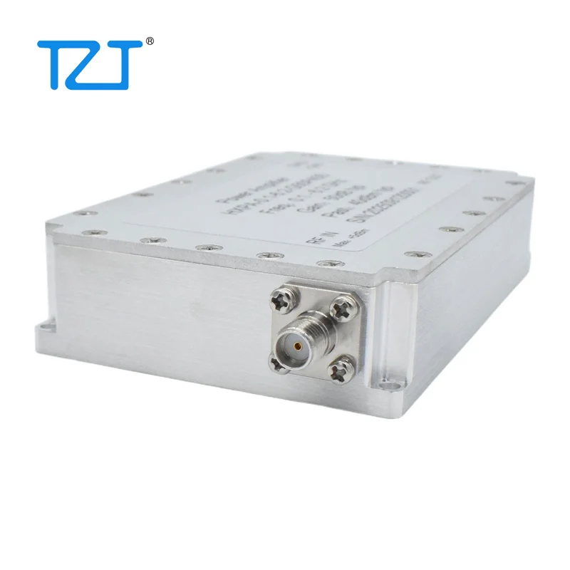 TZT 0.1-6.2GHz 10W RF 마이크로파 전력 증폭기 1.6dB 저잡음 50dB 고이득 증폭기(SMA 암 커넥터 포함)