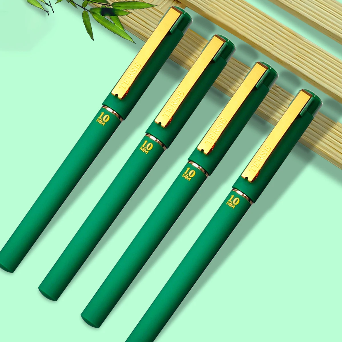 3/6pcs Gel Pens 1.0mm green gel pens Hard pen Metal pen clip Smooth Writing Signature pen Back-to-school season ost last of us season 1 transparent green 2lp