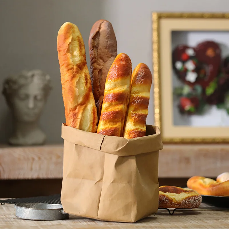 Food Model Bread Food Model Food Photography Props 1PC Simulation Bread Baguette Food Model Baking Shop Window Display Soft Fragrant Rebound Model Room Photography Props FCYY-068