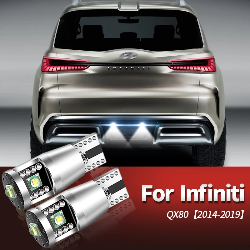 

2pcs Canbus 12V White LED License Plate Light W5W T10 For Infiniti QX80 20142015 2016 2017 2018 2019