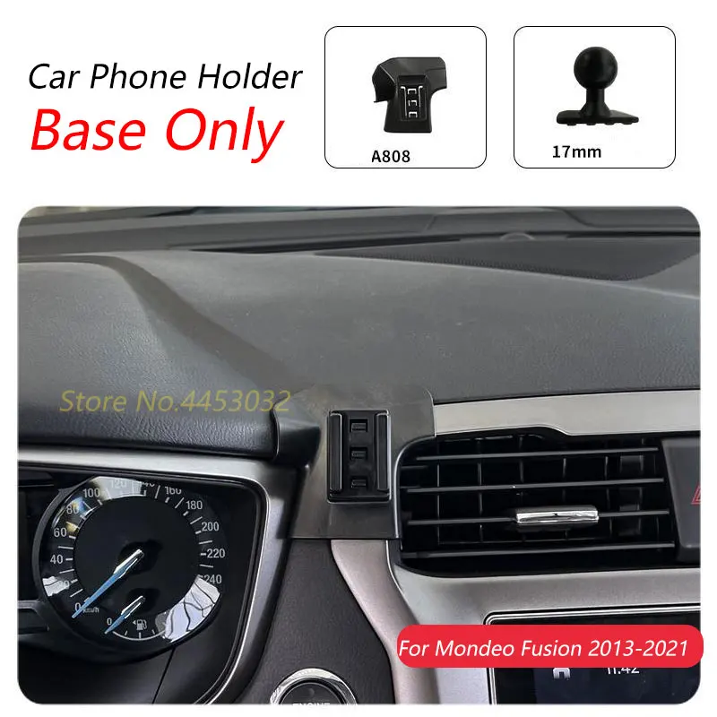 

Автомобильный держатель для телефона Ford Mondeo Fusion 2013-2021, специальный фиксированный кронштейн, база 17 мм, не блокирующий воздуховод, аксессуары для интерьера