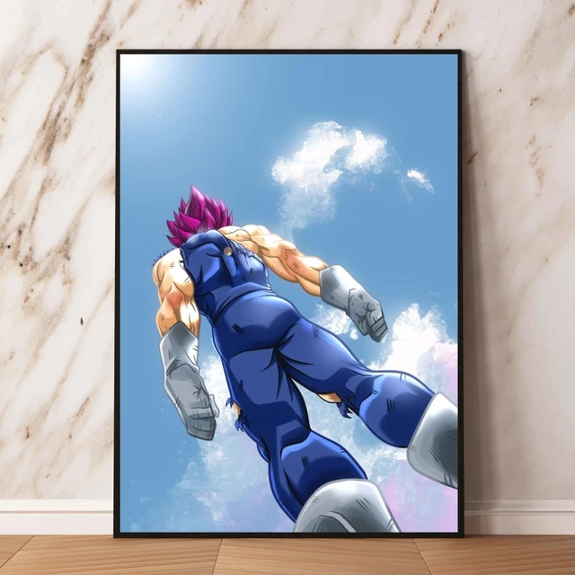 Quadro Decorativo Dragon Ball Goku Anime Desenho Com Moldura