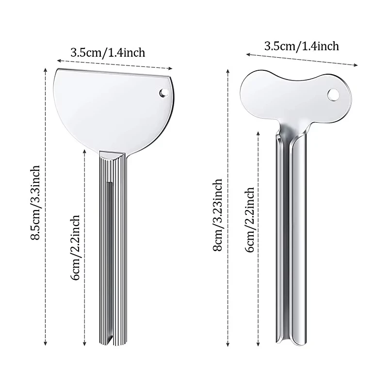 Toothpaste Squeezer Stainless Steel Creative Toothpaste Squeezer Tube Bathroom Accessories Set for Hair Color Dye Cosmetic Paint Key Shape