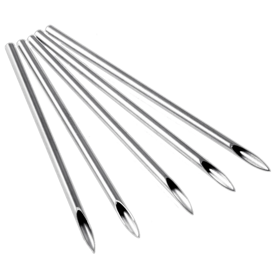 Disposable Body Piercing Needles 1/3/5Pcs Medical Needle for Navel Nipple Lip Navel Ring Kit Surgical Steel Tool