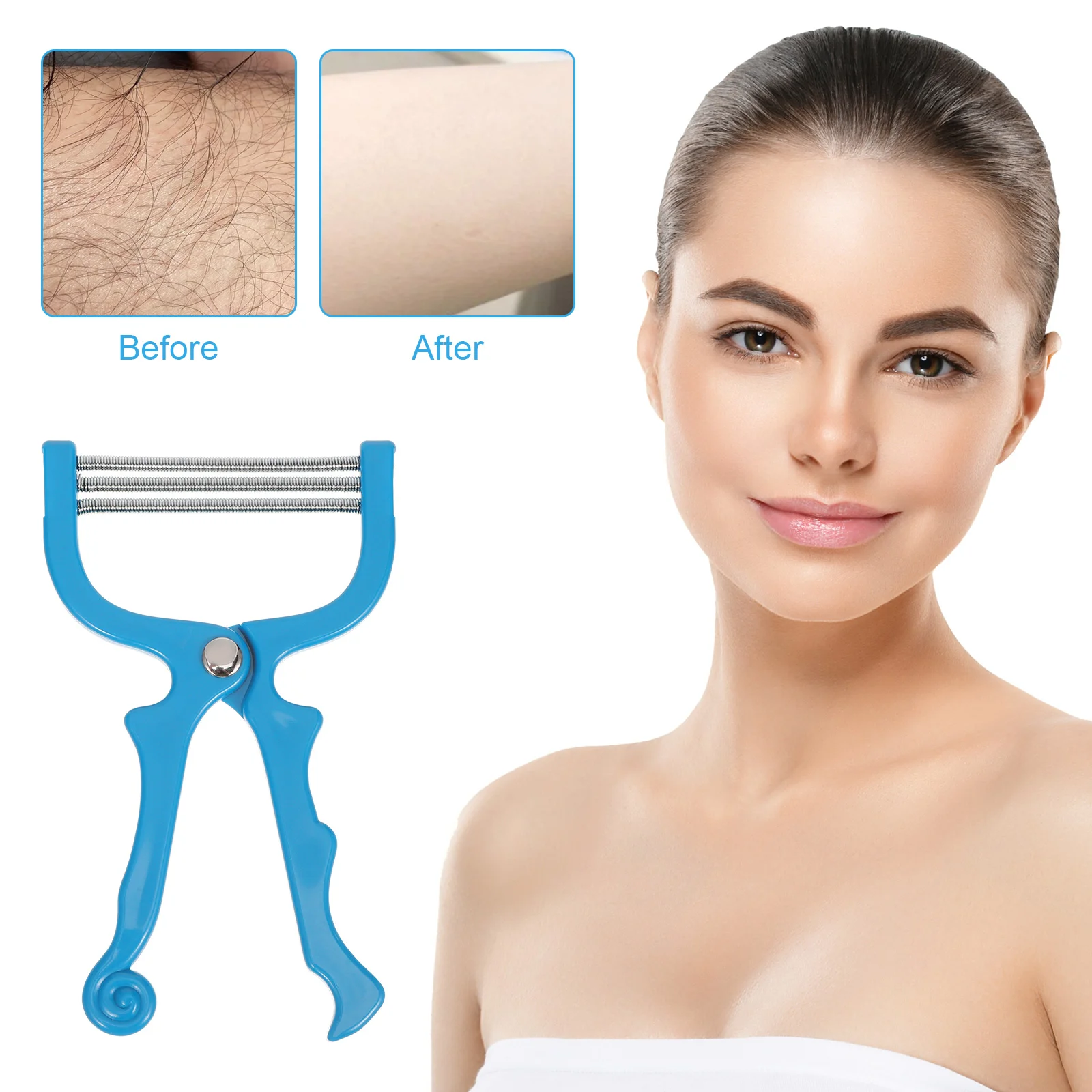 3 Pcs Facial Hair Remover Manual Epilator Pluck Threading Removal Spring Abs Body Miss 6