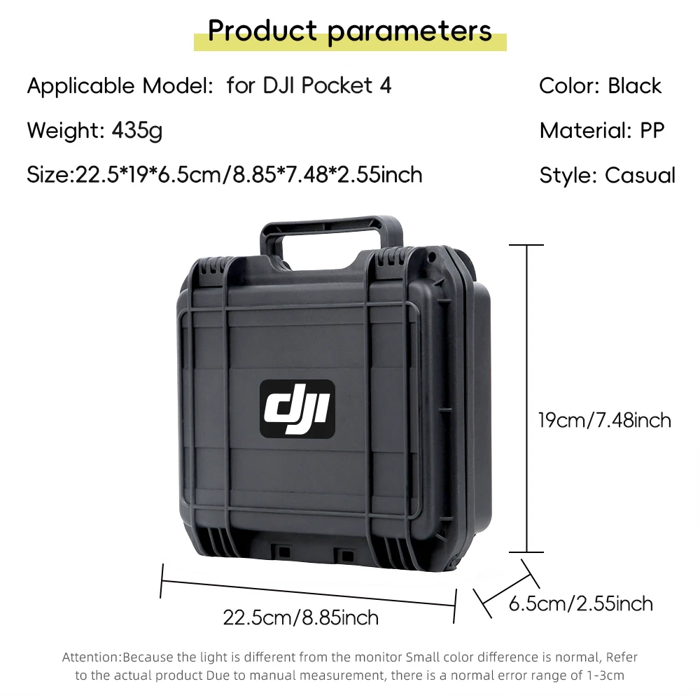 DJI Pocket 4 pro용 휴대용 하드 케이스 가방 여행 가방 상자 충격 방지 커버 액세서리