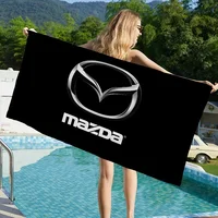 Auto Logo M-Mazda Beach Towels Shower Towel Sauna Travel Spa Microfiber Quick Dry Gym Accessories Cute Room Decor 2