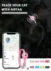 for Apple AirTag Cat Collar,Air Tag Pet Collar with airtag Holder and Bell Reflective GPS Kitten Collar for Girl Boy Cats gatos 2