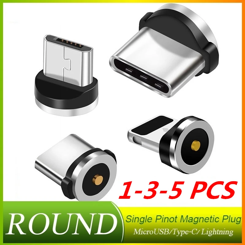 Magnetic Charging Cable Adapter Plug 8 Pin Micro USB Type C Connector For iPhone Xiaomi Samsung Huawei