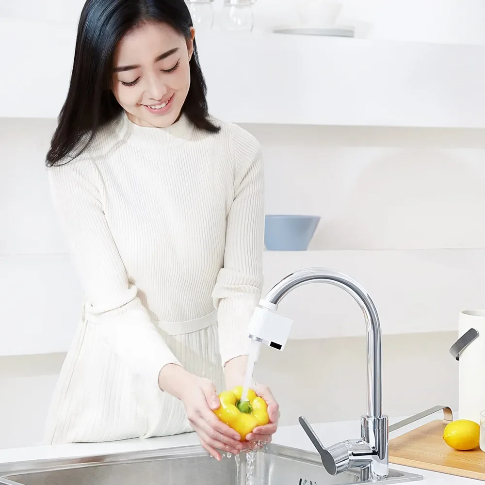 Original Xiaoda Automatic Water Saver Tap Smart Faucet Sensor Infrared Water Energy Saving Device Kitchen Nozzle Tap