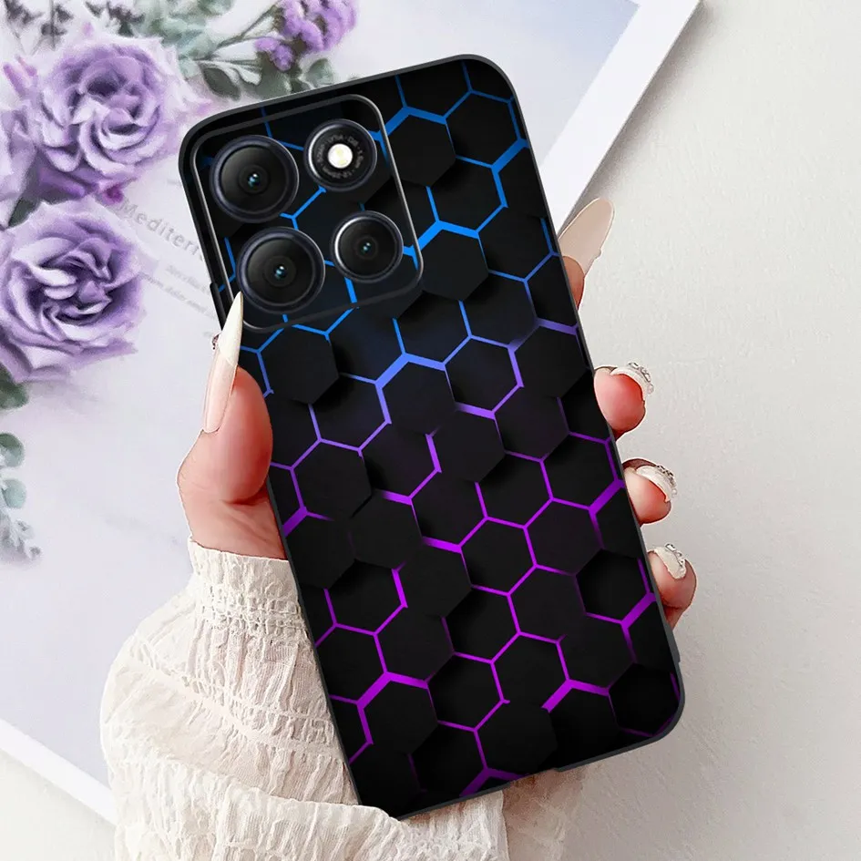 Floral Bamboo Cat Cartoon Soft Silicone Back Cover