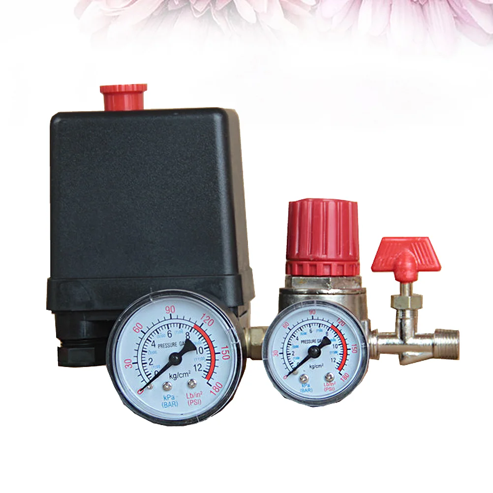 

Professional 4 Holes Durable Air Compressor Pump Pressure Control with Gauges Regulator