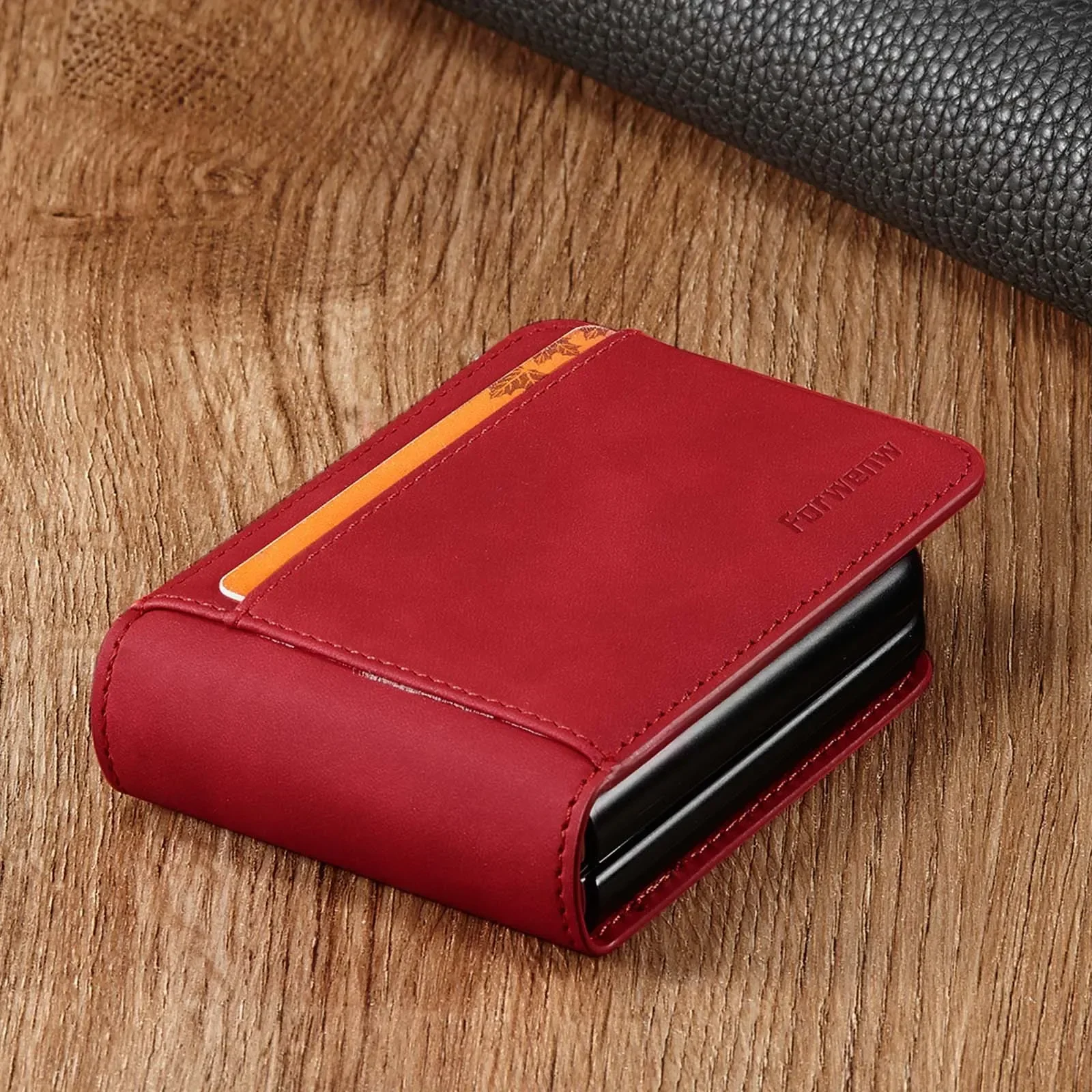 Ultra Thin Flip Leather Wallet Case with Card Slot and Magnetic Closure