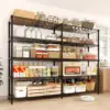 Heavy Duty Storage Shelves 4/5 Tiers Metal Shelving Unit Adjustable Organization Pantry Shelves for Kitchen Garage Commercial