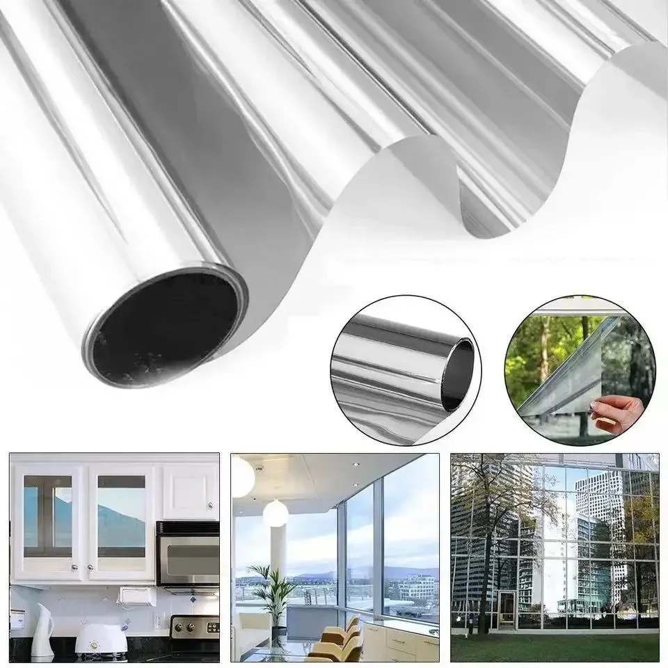 Window Privacy Film Window Film Window Film One Way Mirror Film Daytime Privacy Static Non-Adhesive