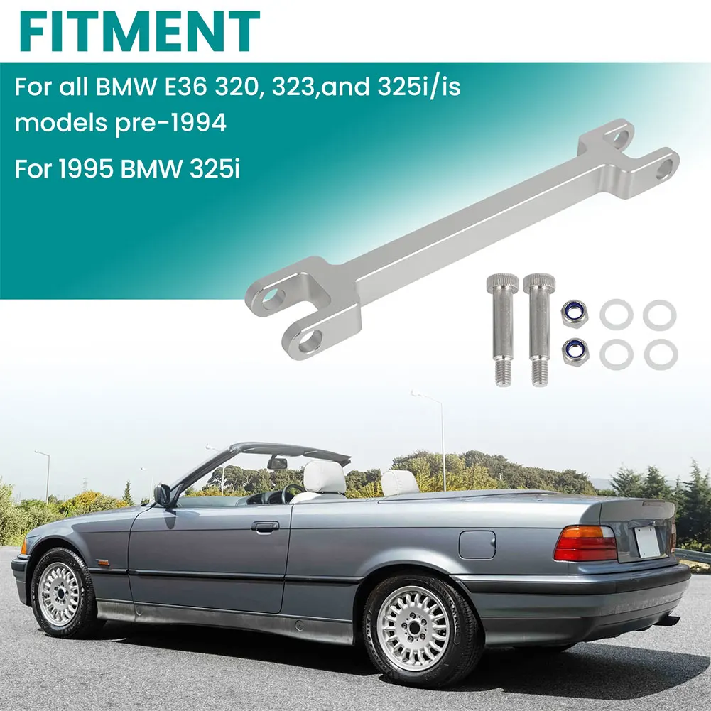 25111221547 25111222664 Silver Billet Aluminum Double Shear Selector Rod For BMW E36 320i 323i 325i 325is 1992-1995