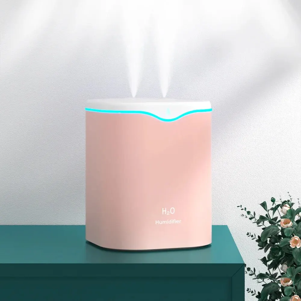 2L Dual Spray USB Humidifier Silent 5V Mist Diffuser Home Office Water Diffuser