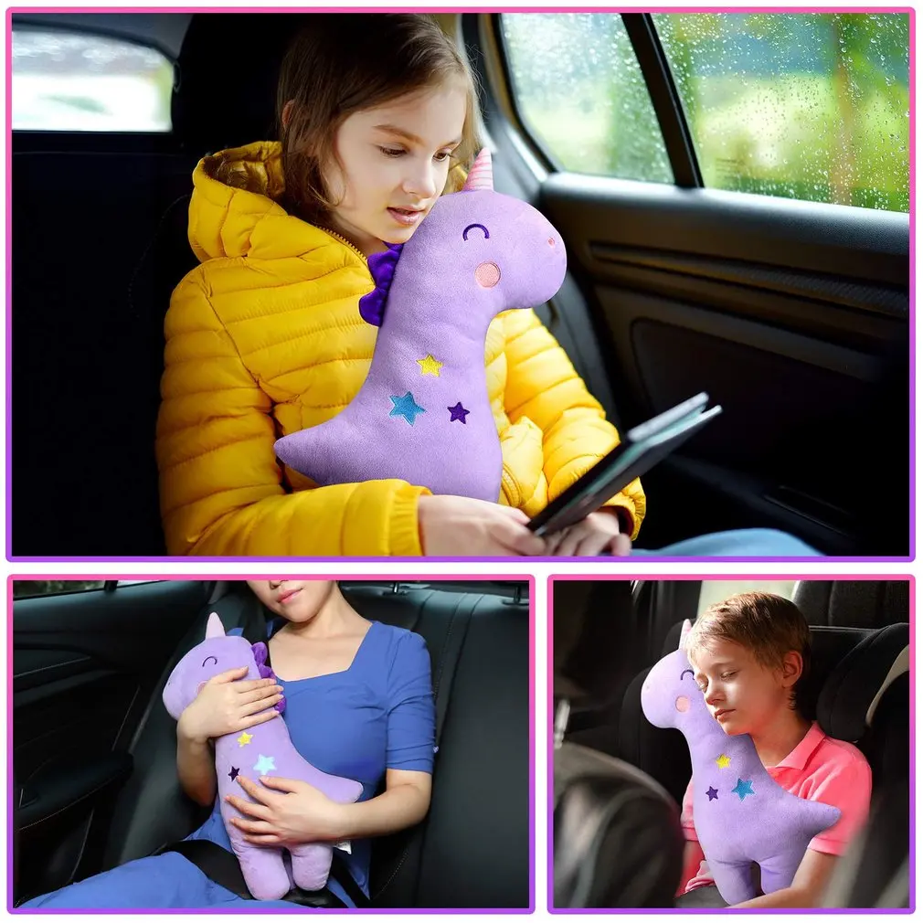 Hintyne 1 Pair Car Seat Strap Pads, Cute Cartoon Cloud Car Seat Belt Cover With Loop-and-Hook Tape, Fluffy Plush Seatbelt Cushion, Reusable Universal Seat Belt Cover Pad For Shoulder Neck