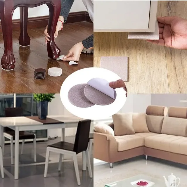 Coussinets de jambe de chaise en feutre auto-adhésifs épaissis, coussinets coordonnants, coussinets de protection pour meubles de sol, joints, degré de bruit, rayures 6
