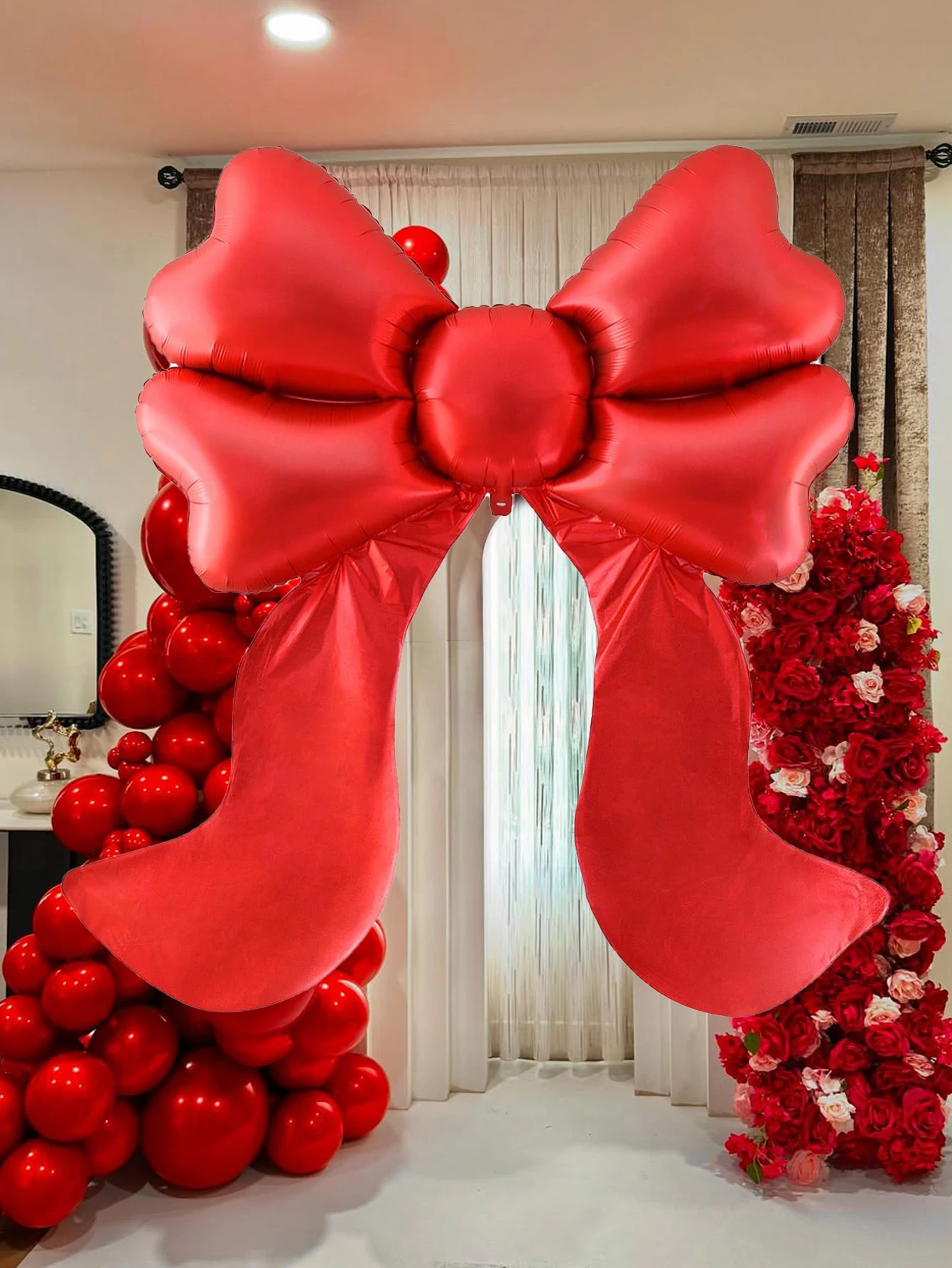Large Pink Bow For Party Decoration 18.11x33.07 In Giant Pink Bow Decor Wedding Birthday Hanging Up For Party Christmas Decoration Arch Wall Window Outside Decoration Holiday Products
