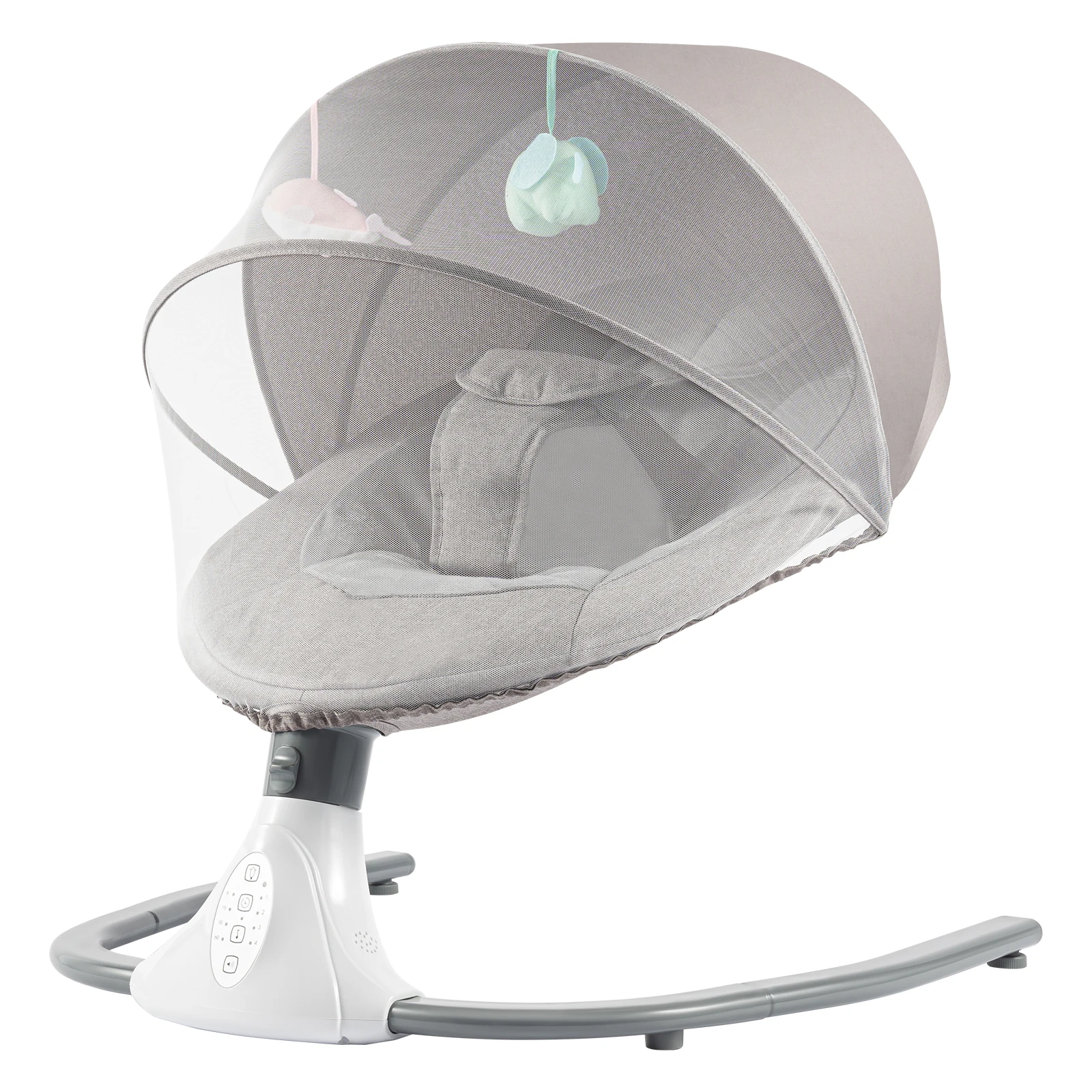 Electric Baby Swing Baby Bouncers 4 Gear Swing Built-in Lullabies Bluetooth Function Sunshade Mosquito Net Remote Control