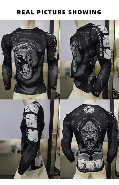 KOMBAT USA Camiseta De Media Manga | BJJ No Gi | Jiu Jitsu BJJ Rash Guards | Rashguard De Compresión De Manga Corta Clasificado MMA, Negro -, Pequeña