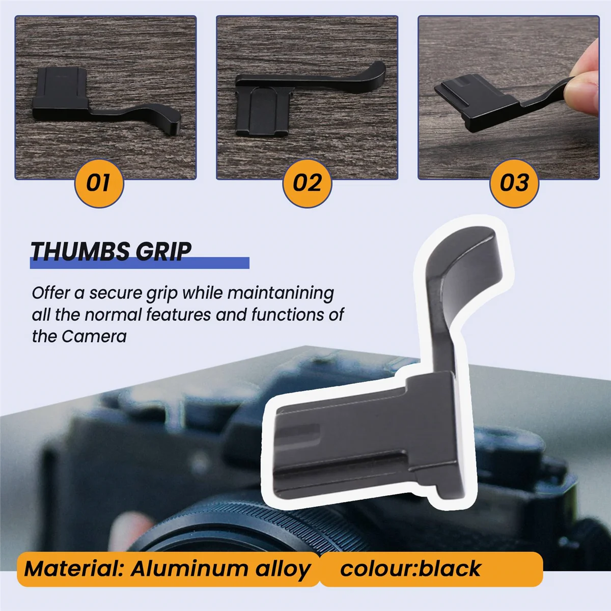 Poignée De Pouce Fuji X E3 En Alliage D'aluminium Chaussure Haute