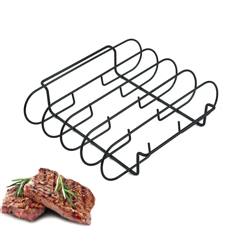 YOMDID Non Stick Rib Grill Rack Barbecue Chicken Beef Roasted Steak