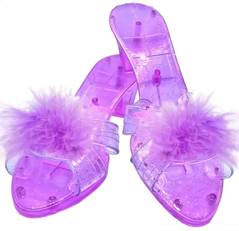 Princess Role Play Shoes Set Non-Slip High Heel Shoes Toys for Girls 3-6 Years Pretend Play Gift