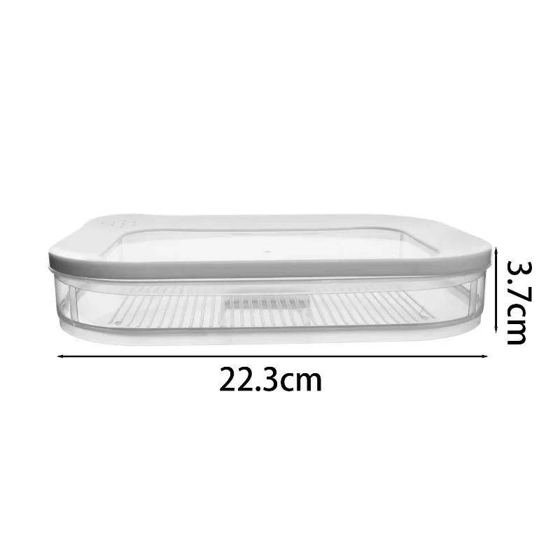 Récipient à viande pour réfrigérateur, bacon, déjeuner, récipient à viande pour réfrigérateur, conteneurs de préparation de repas, boîtes de stockage des aliments empilables avec couvercle