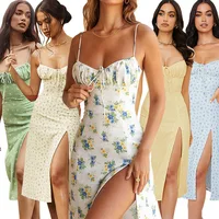 Robe longue élégante à fleurs pour femmes, tenue de plage, moulante, Streetwear, vêtements d'été, vente en gros d'articles pour les affaires, 2024 6
