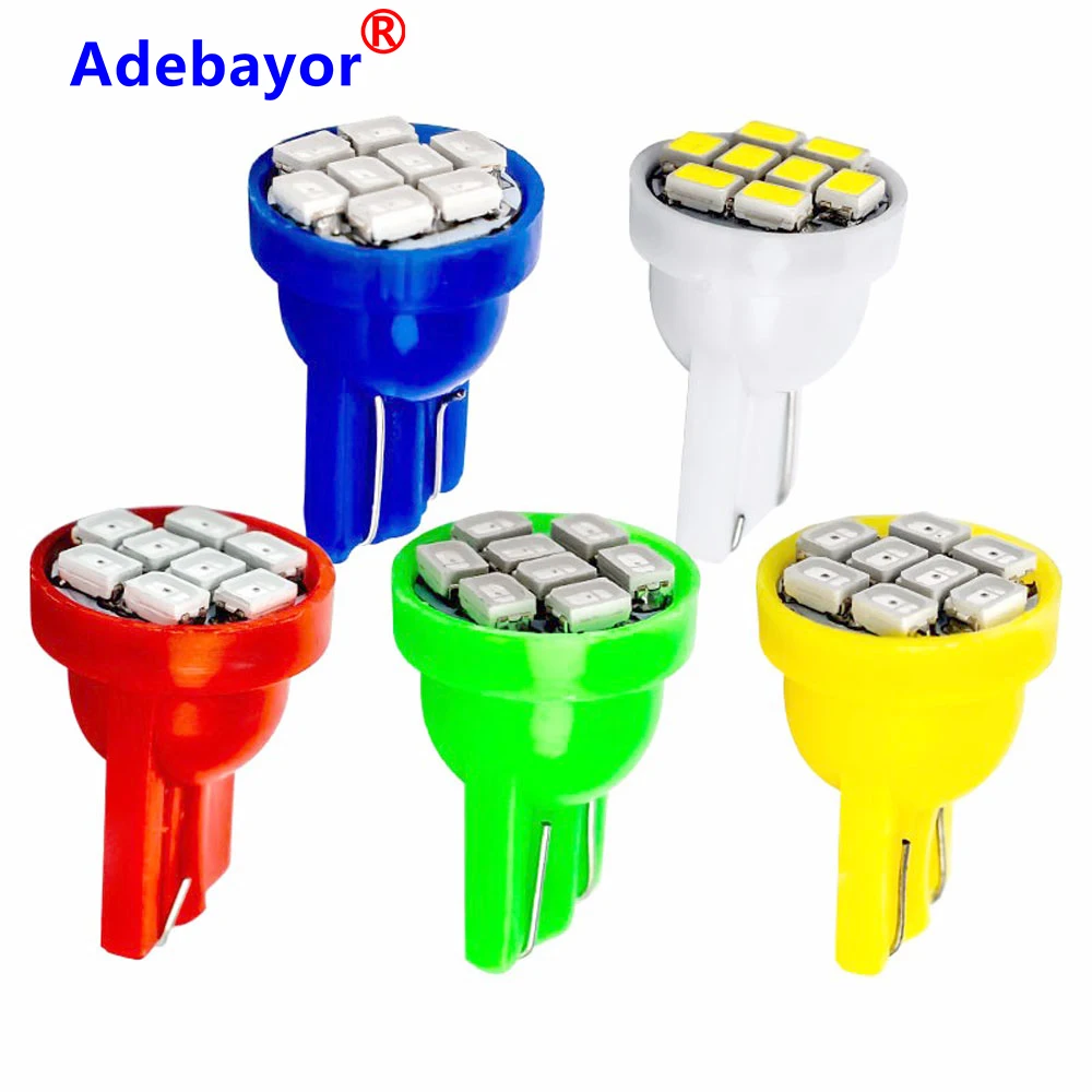100pcs T10 W5W 8 SMD 1206 3020 194 168 LED ���� ���� DC 12V �ɺ� ��� ��� ������ �Ķ��� ��� ����� Ŭ����� ����