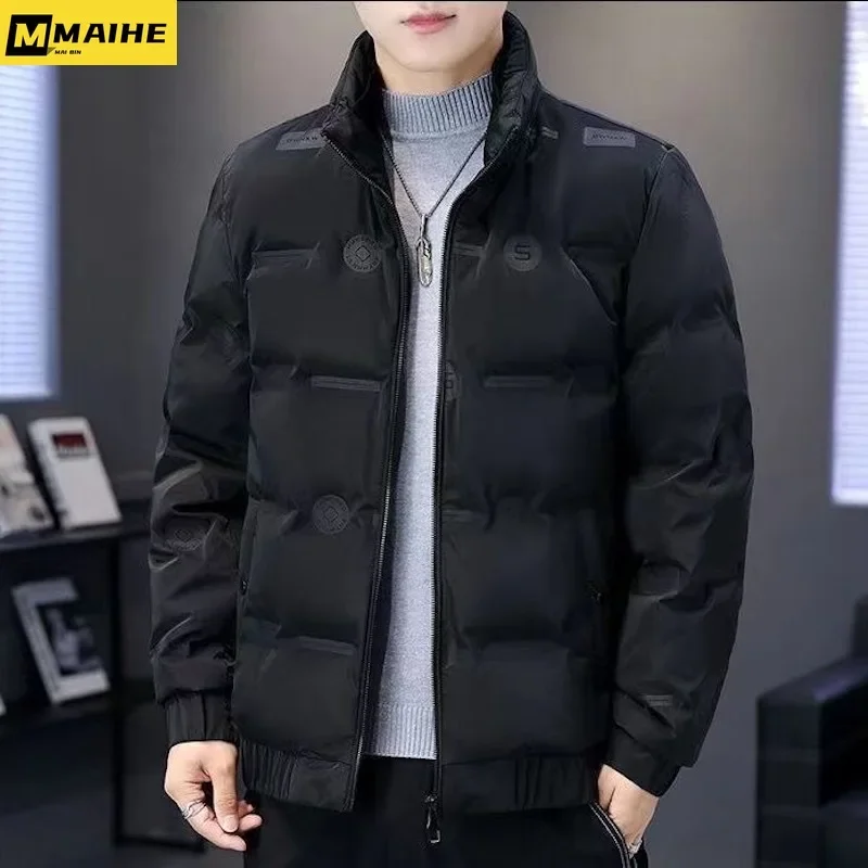 New Standing Collar Down Jacket For Men's Fashion Trend Thickened Jacket Down Duck Filling Lightweight Padded Coat