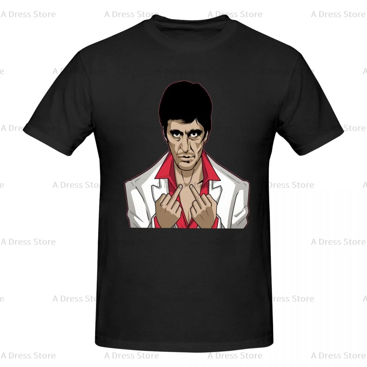 

Фильм «Лицо со шрамом» Тони Монтана графика Мужская футболка с круглым вырезом оверсайз, мужские летние футболки, новинка футболка с круглым вырезом в подарок